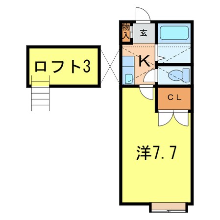 シェリール・ミニA棟の物件間取画像